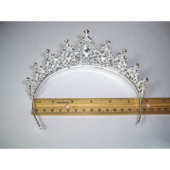 Rhinestone tiara crown, bridal prom birthday wedding crown princess headband main image 5